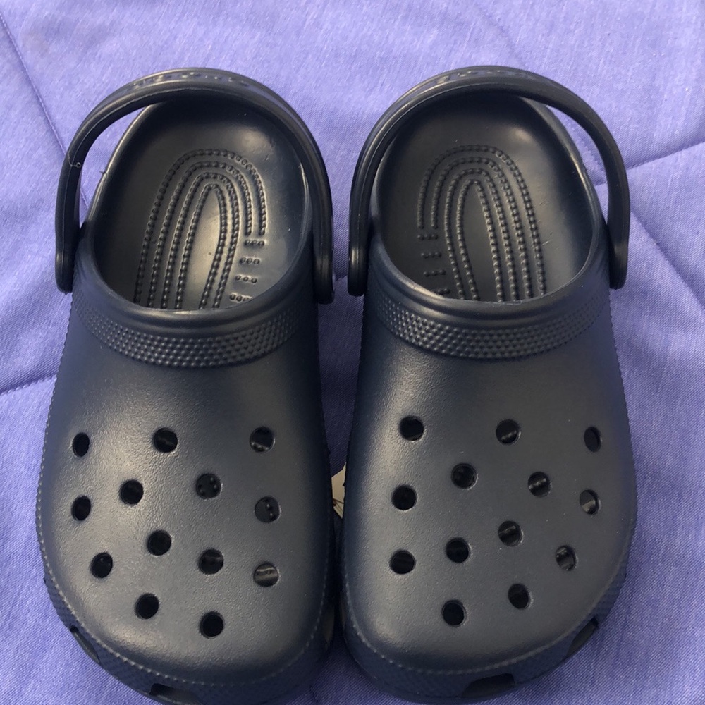Crocs Kids Navy Slip-On Clogs - Comfortable Everyday Shoes